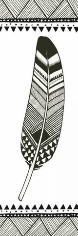 Geo Feathers II  White Modern Wood Framed Art Print with Double Matting by Miller, Sara Zieve