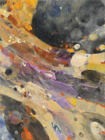 The Falls II White Modern Wood Framed Art Print with Double Matting by Hristova, Albena