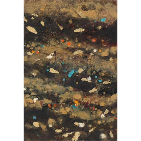 Summer Embers I Black Modern Wood Framed Art Print with Double Matting by Hristova, Albena