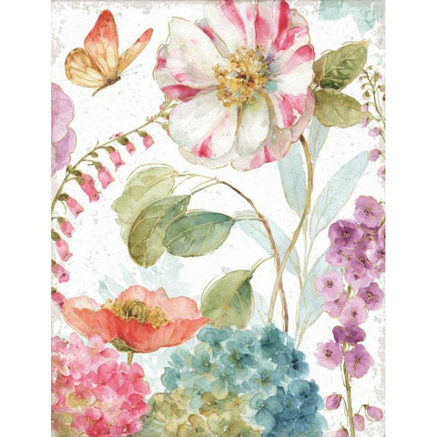 Rainbow Seeds Flowers II Crop on Wood Gold Ornate Wood Framed Art Print with Double Matting by Audit, Lisa