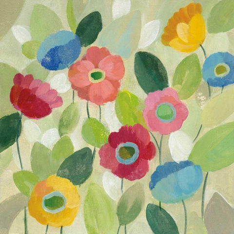 Fairy Tale Flowers IV Black Modern Wood Framed Art Print by Vassileva, Silvia