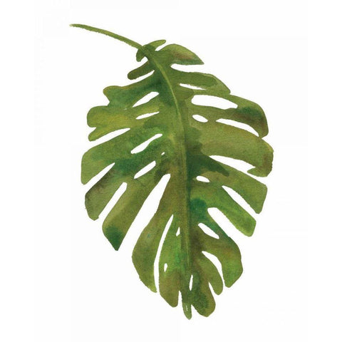 Tropical Palm I White Modern Wood Framed Art Print by Wild Apple Portfolio