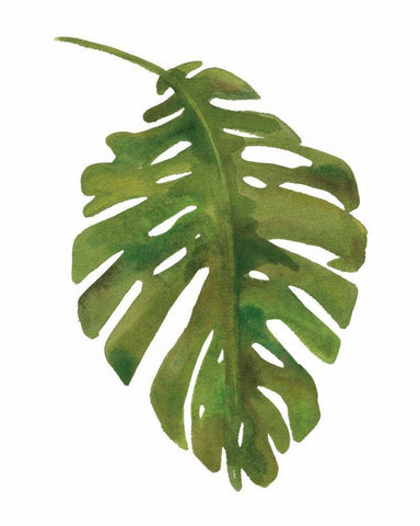 Tropical Palm I Black Ornate Wood Framed Art Print with Double Matting by Wild Apple Portfolio