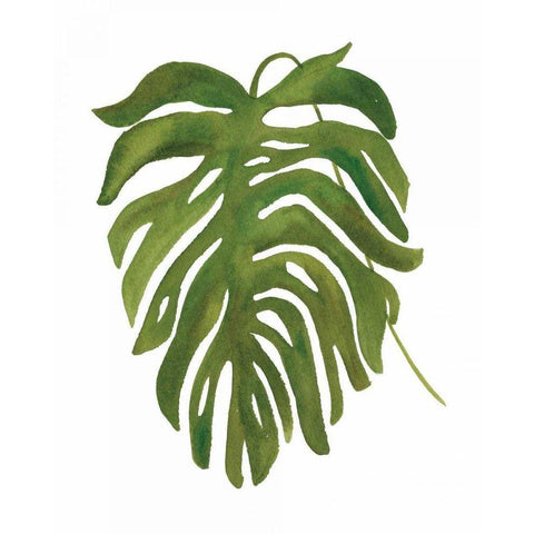 Tropical Palm II White Modern Wood Framed Art Print by Wild Apple Portfolio