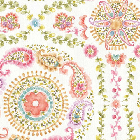 Rainbow Seeds Pattern V White Modern Wood Framed Art Print with Double Matting by Audit, Lisa