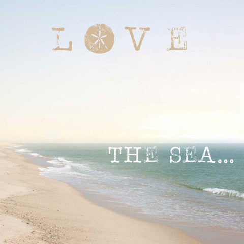 Love the Sea Gold Ornate Wood Framed Art Print with Double Matting by Marshall, Laura