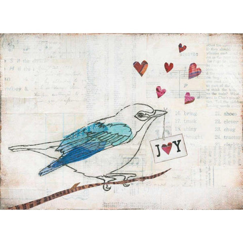 Love Birds I Gold Ornate Wood Framed Art Print with Double Matting by Prahl, Courtney