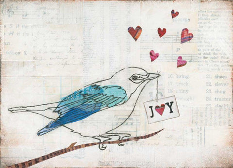 Love Birds I White Modern Wood Framed Art Print with Double Matting by Prahl, Courtney