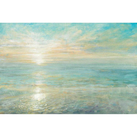 Sunrise White Modern Wood Framed Art Print by Nai, Danhui