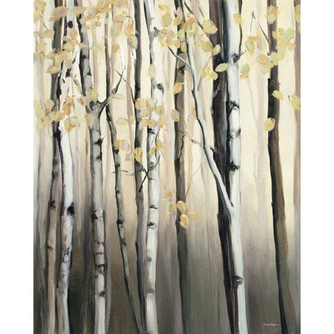 Golden Birch II Black Modern Wood Framed Art Print by Hageman, Marilyn