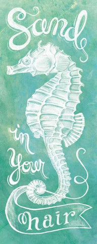 Sea Horse White Modern Wood Framed Art Print with Double Matting by Urban, Mary