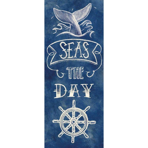 Seas the Day Gold Ornate Wood Framed Art Print with Double Matting by Urban, Mary