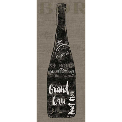 Linen Wine I Black Modern Wood Framed Art Print by Schlabach, Sue