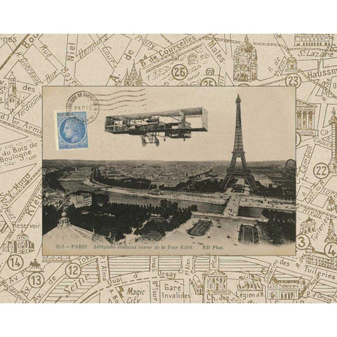 Destination Paris III White Modern Wood Framed Art Print by Wild Apple Portfolio