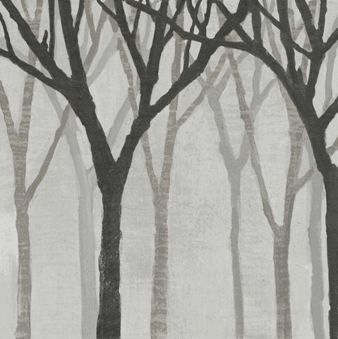 Spring Trees Greystone I Black Ornate Wood Framed Art Print with Double Matting by Lovell, Kathrine