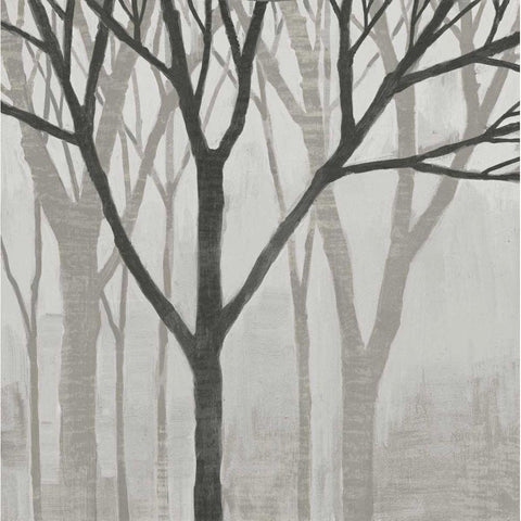 Spring Trees Greystone II Black Modern Wood Framed Art Print by Lovell, Kathrine