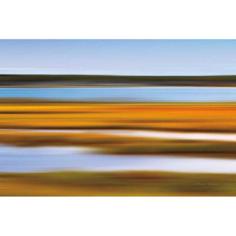 Autumn Marsh Black Modern Wood Framed Art Print with Double Matting by Gendreau, Katherine