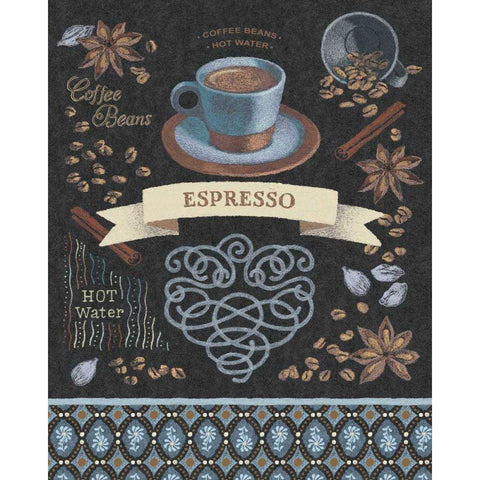 Espresso Gold Ornate Wood Framed Art Print with Double Matting by Grove, Beth