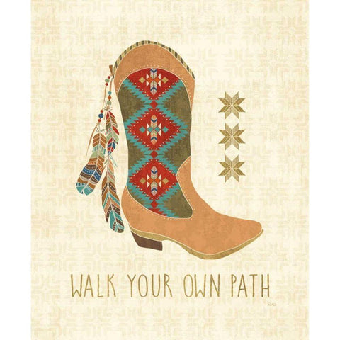 Southwest at Heart III White Modern Wood Framed Art Print by Charron, Veronique