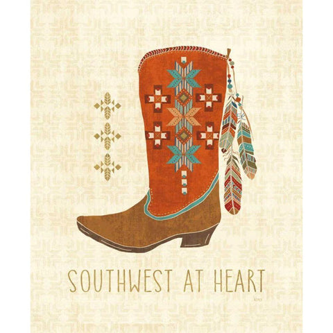Southwest at Heart IV Black Modern Wood Framed Art Print with Double Matting by Charron, Veronique