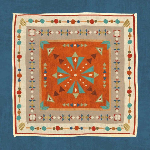 Southwest at Heart Tile V Gold Ornate Wood Framed Art Print with Double Matting by Charron, Veronique