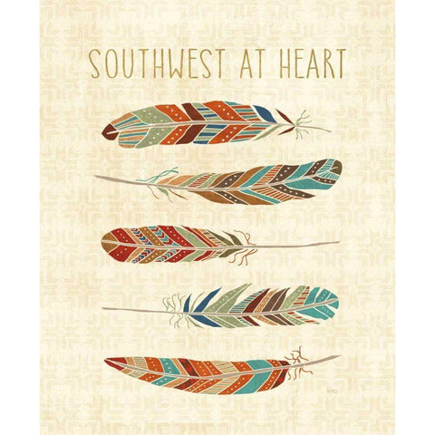 Southwest at Heart VI Black Modern Wood Framed Art Print with Double Matting by Charron, Veronique