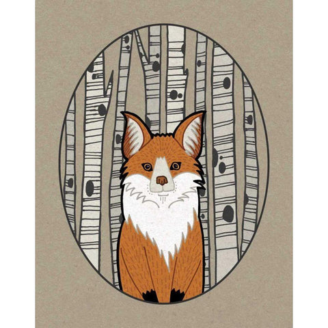 Forest Friends I White Modern Wood Framed Art Print by DeNeige, Elyse