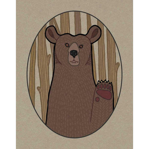 Forest Friends IV White Modern Wood Framed Art Print by DeNeige, Elyse