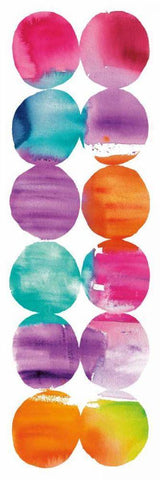 Spring Dots Panel I Black Ornate Wood Framed Art Print with Double Matting by DeNeige, Elyse