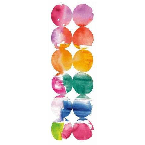 Spring Dots Panel II White Modern Wood Framed Art Print by DeNeige, Elyse