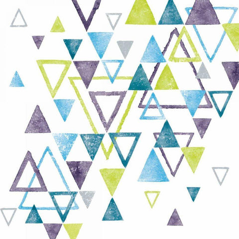 Triangle Tumble II Black Modern Wood Framed Art Print with Double Matting by Hershey, Moira