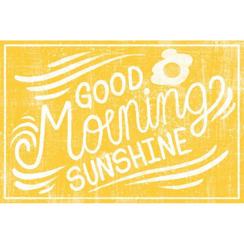 Good Morning Sunshine Black Modern Wood Framed Art Print with Double Matting by Hilsaca, Cleonique