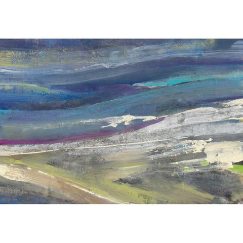 Highlands White Modern Wood Framed Art Print by Hristova, Albena