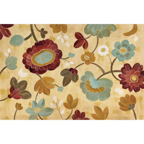 Arts and Crafts Garden I Gold Ornate Wood Framed Art Print with Double Matting by Vassileva, Silvia