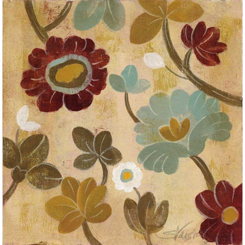 Arts and Crafts Garden II Black Modern Wood Framed Art Print by Vassileva, Silvia
