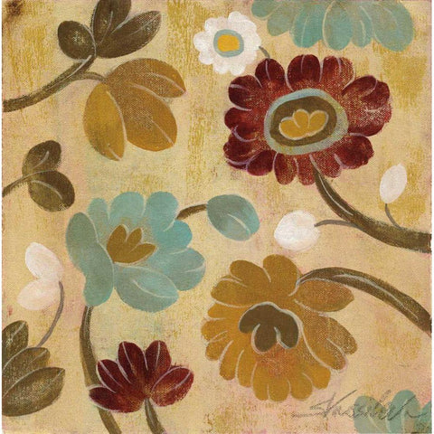 Arts and Crafts Garden III Gold Ornate Wood Framed Art Print with Double Matting by Vassileva, Silvia