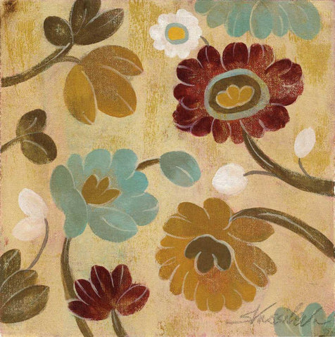 Arts and Crafts Garden III Black Ornate Wood Framed Art Print with Double Matting by Vassileva, Silvia