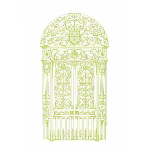 English Garden II White Modern Wood Framed Art Print by Wild Apple Portfolio