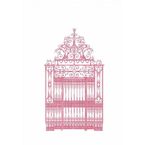 English Garden III Gold Ornate Wood Framed Art Print with Double Matting by Wild Apple Portfolio