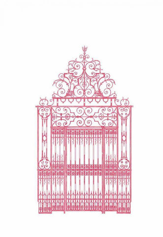 English Garden III Black Ornate Wood Framed Art Print with Double Matting by Wild Apple Portfolio