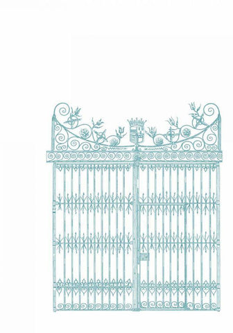 English Garden IV Black Ornate Wood Framed Art Print with Double Matting by Wild Apple Portfolio