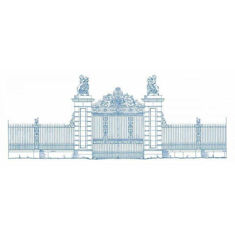 Majestic Gate I Black Modern Wood Framed Art Print with Double Matting by Wild Apple Portfolio