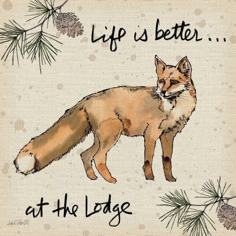 Lodge Life V White Modern Wood Framed Art Print by Tavoletti, Anne