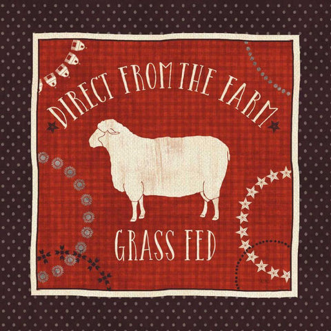 Little Red Farm IV Black Modern Wood Framed Art Print with Double Matting by Charron, Veronique