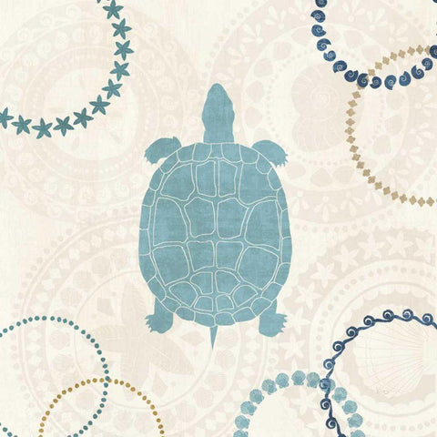 Undersea Blue IV Black Modern Wood Framed Art Print with Double Matting by Charron, Veronique