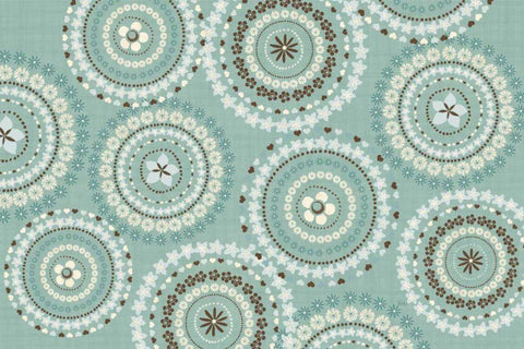 Song Birds V Aqua Black Ornate Wood Framed Art Print with Double Matting by Charron, Veronique