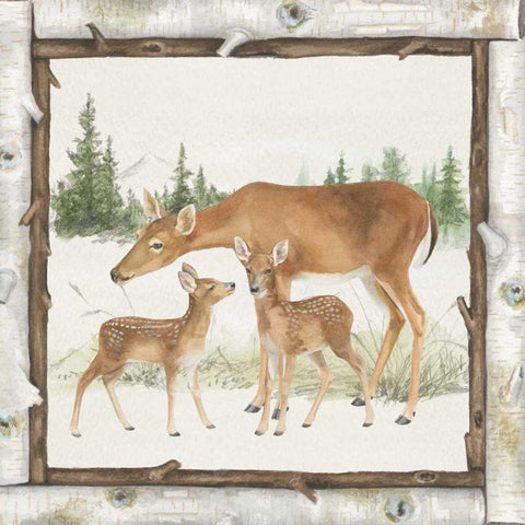 Family Cabin II Gold Ornate Wood Framed Art Print with Double Matting by Grove, Beth