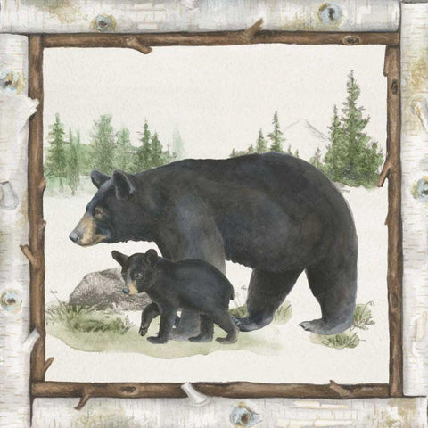 Family Cabin IV White Modern Wood Framed Art Print with Double Matting by Grove, Beth