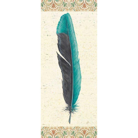 Feather Tales V White Modern Wood Framed Art Print by Brissonnet, Daphne