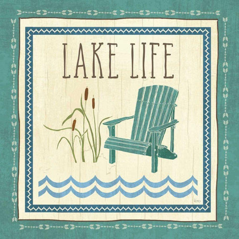 Lake Retreat IV Gold Ornate Wood Framed Art Print with Double Matting by Charron, Veronique